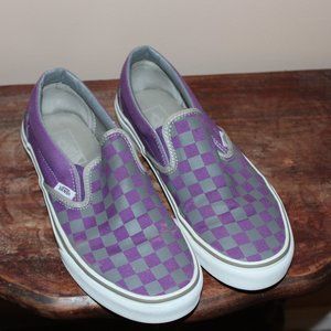 Vans Classic Slip-On Checkerboard, Violet/Gray